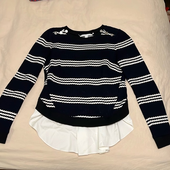 Veronica Beard Blue and White shirt - Picture 1 of 4
